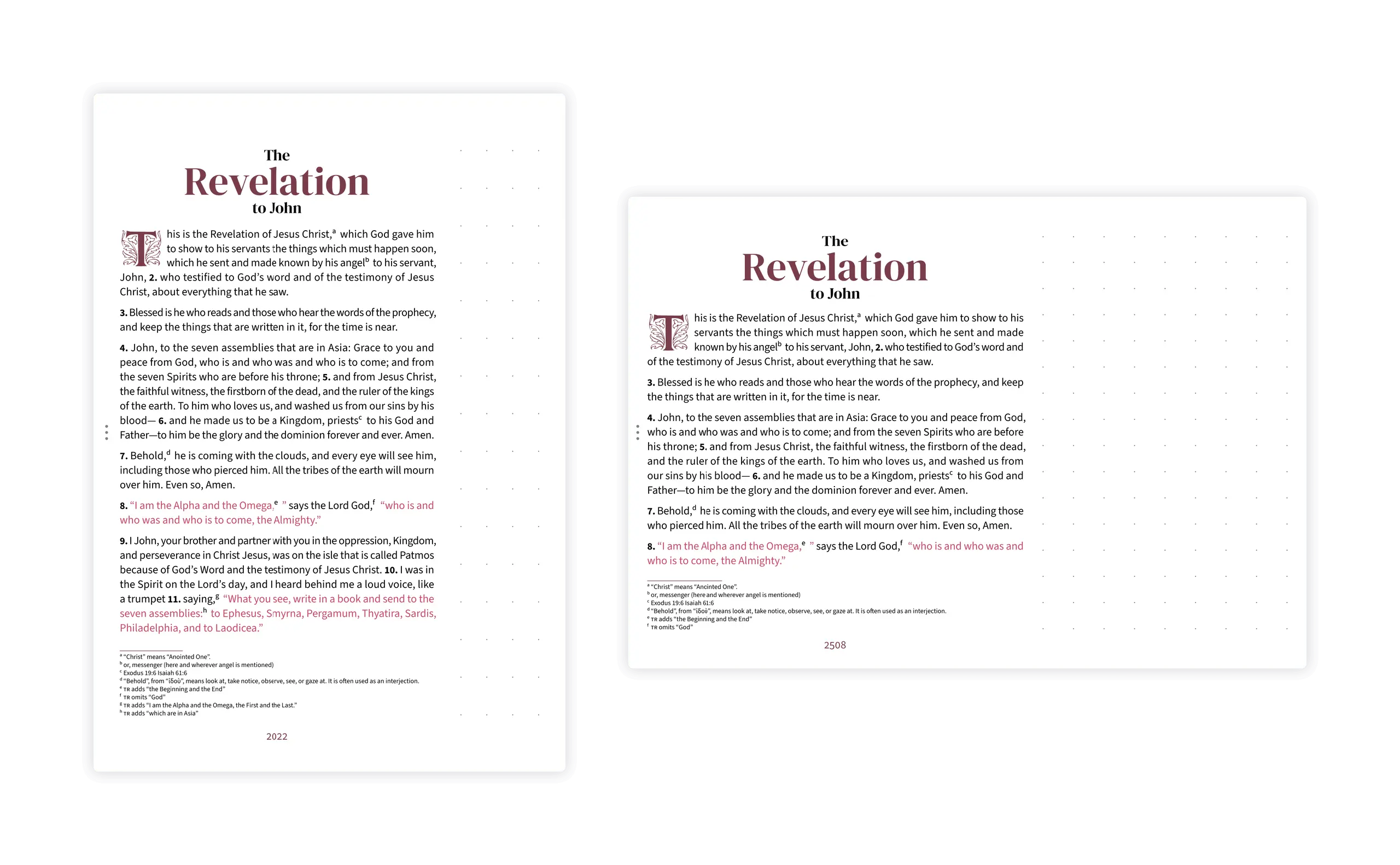 Portrait and landscape notetaking layouts shown side by side