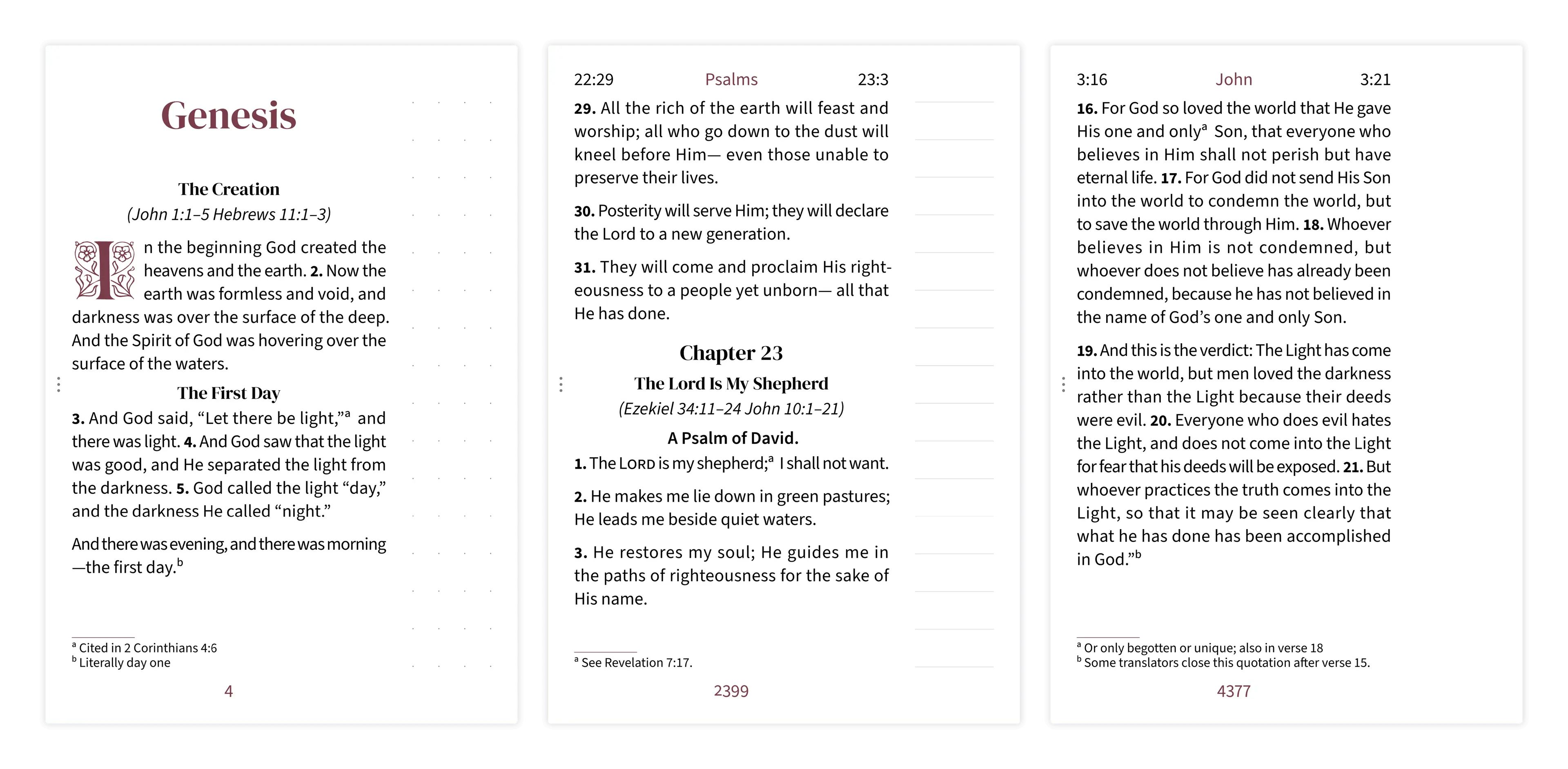 Three margin styles compared side by side: dotted, lined, and clear