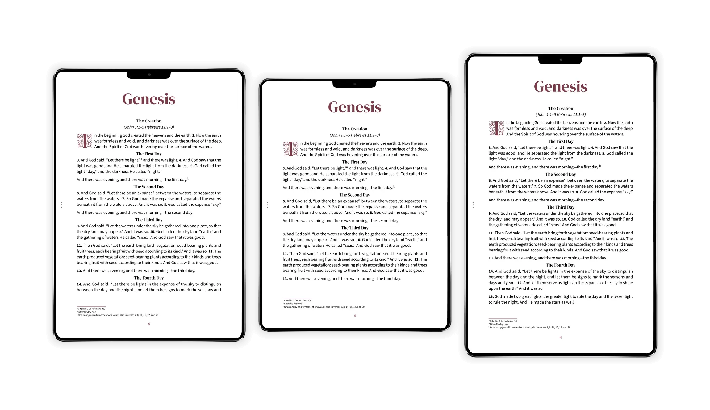 Three tablet aspect ratios shown side by side: 4:3, 1.43:1 (23:16), and 16:10