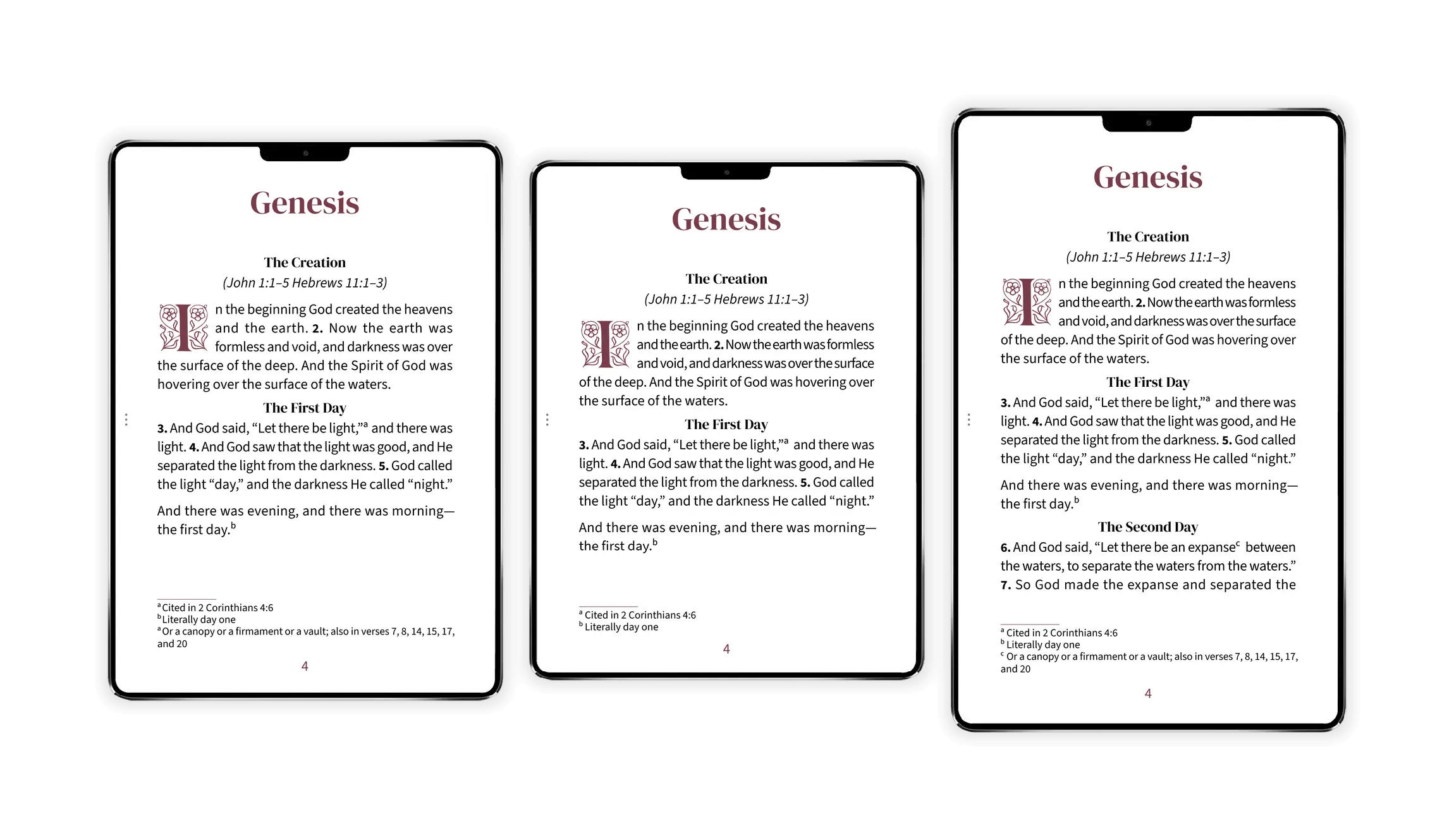 Three tablet aspect ratios shown side by side: 4:3, 1.43:1 (23:16), and 16:10