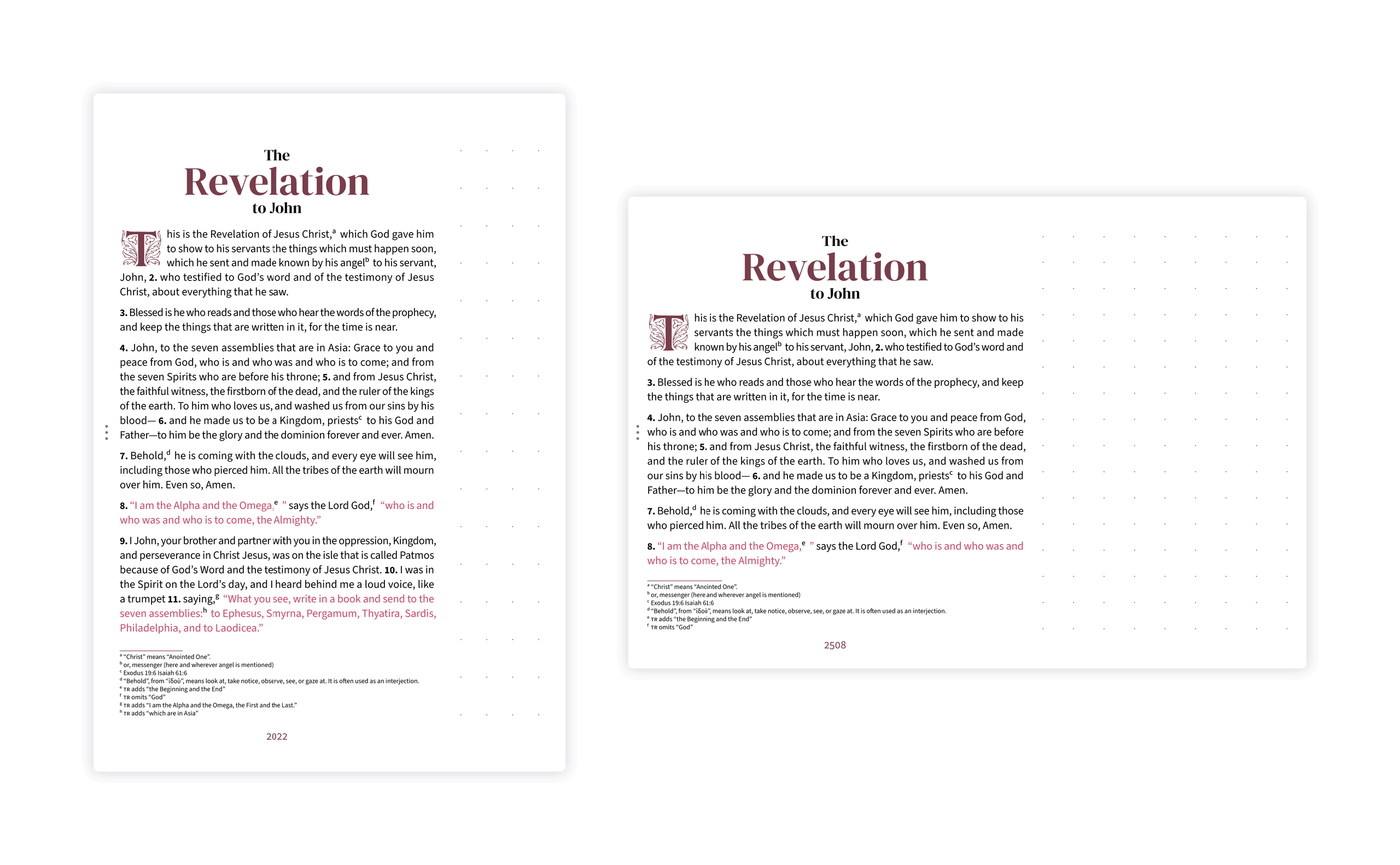 Portrait and landscape notetaking layouts shown side by side