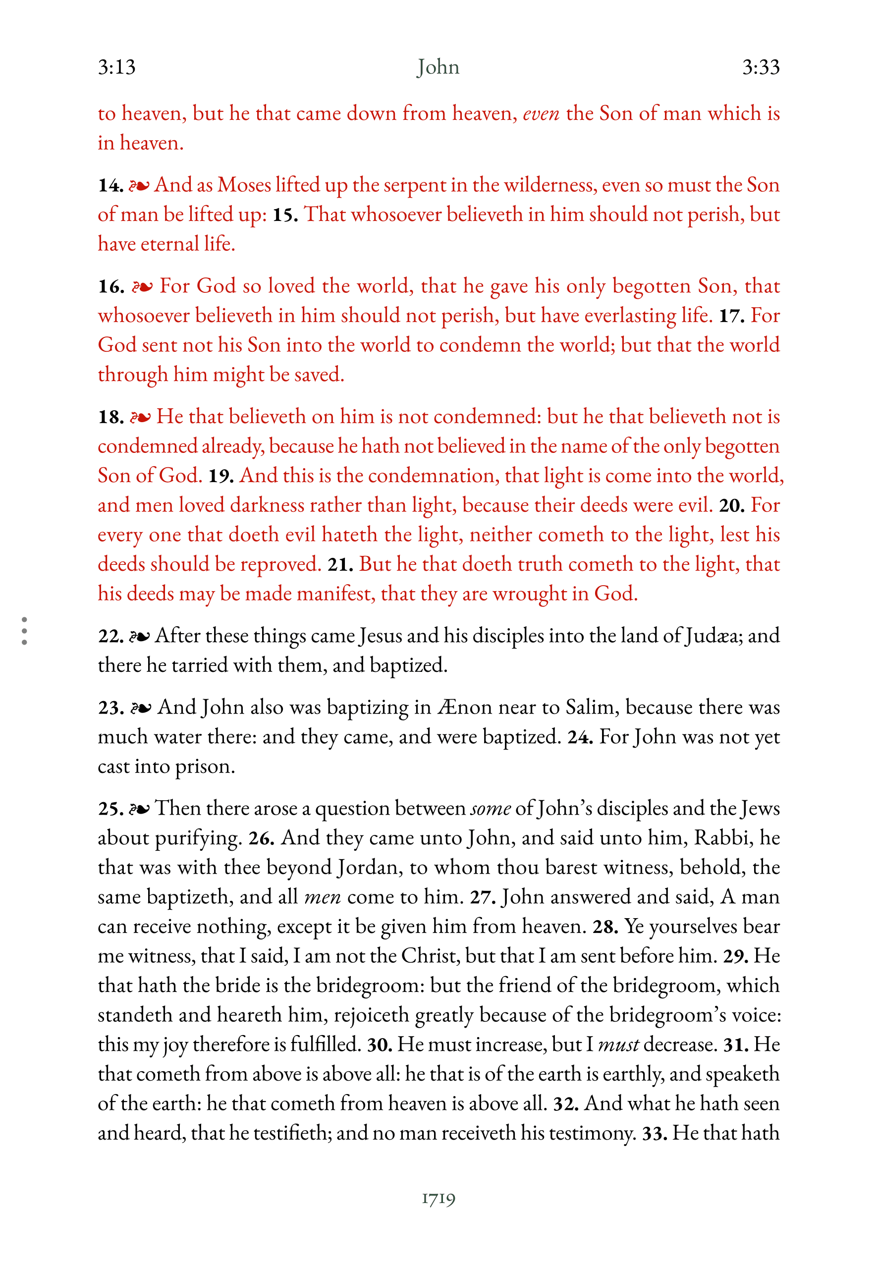Interior spread showing John 3:16 in reading layout