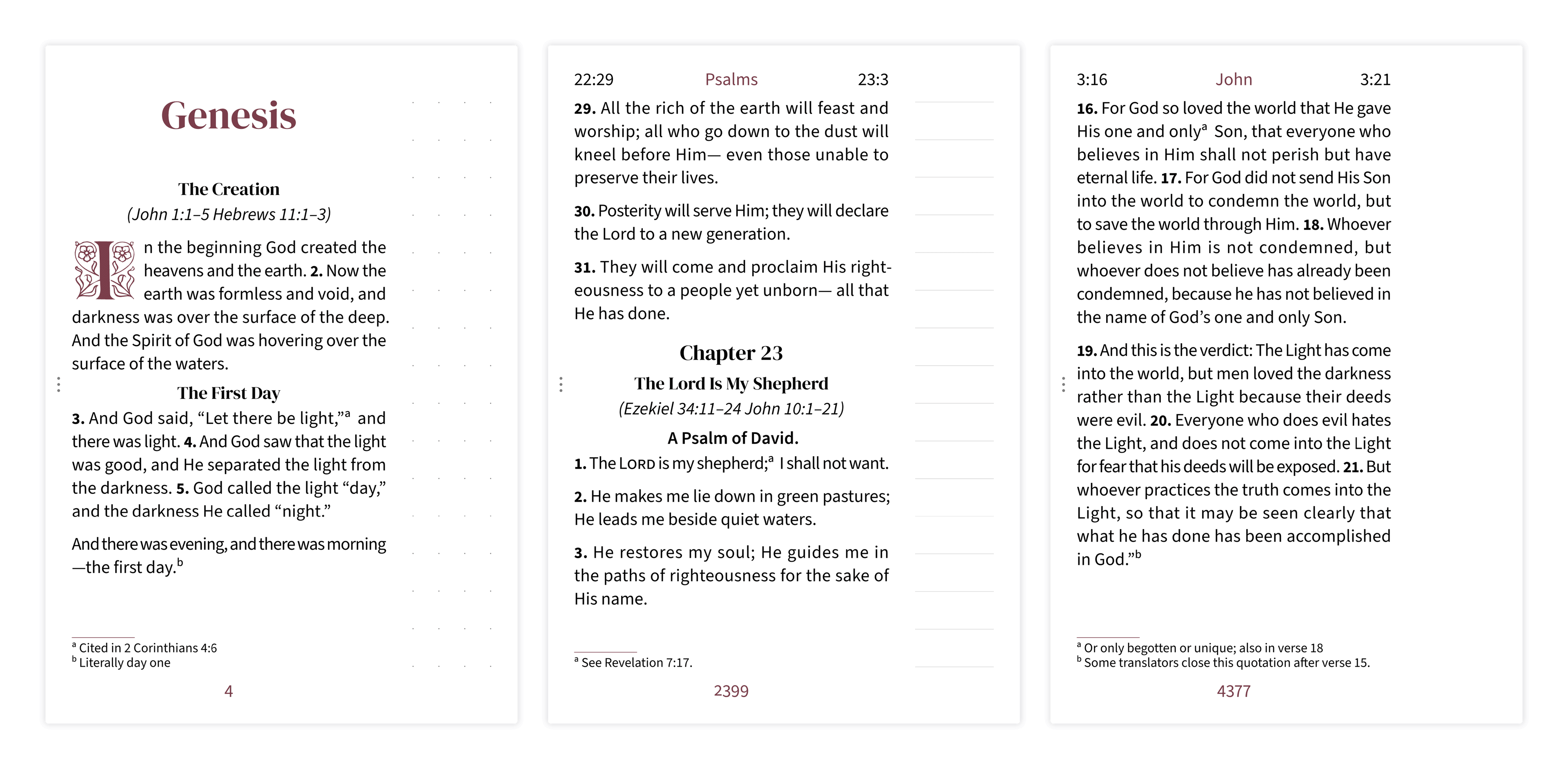 Three margin styles compared side by side: dotted, lined, and clear