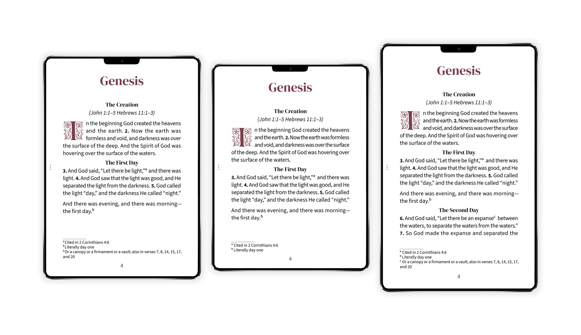 Three tablet aspect ratios shown side by side: 4:3, 1.43:1 (23:16), and 16:10